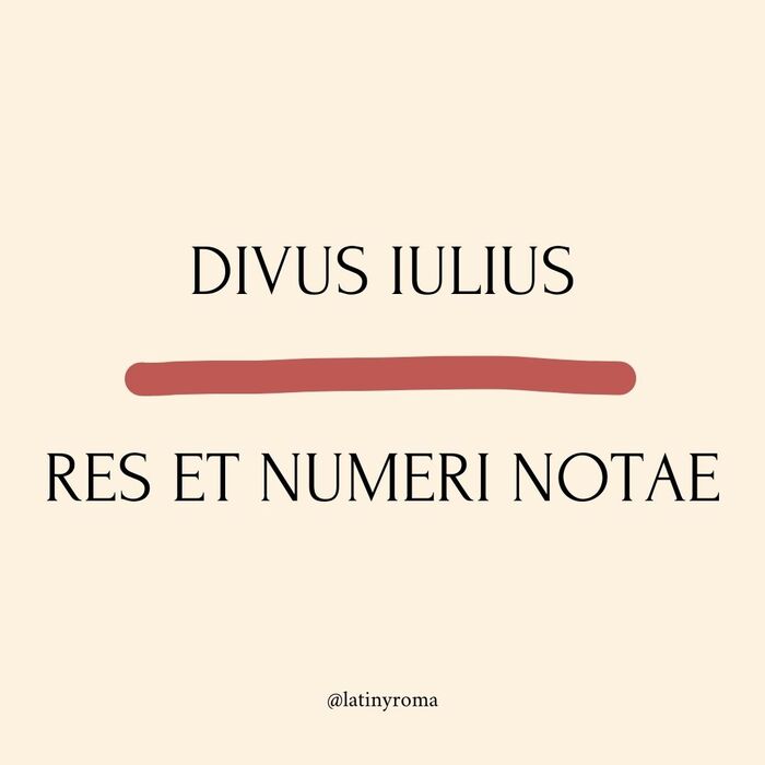 Divus Iulius res et numeri notae